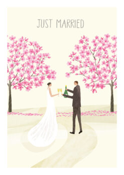 Just Married Single Card
