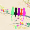 Five Crown Cats Birthday Card