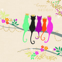 Five Crown Cats Birthday Card