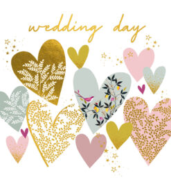Wedding hearts Single Card