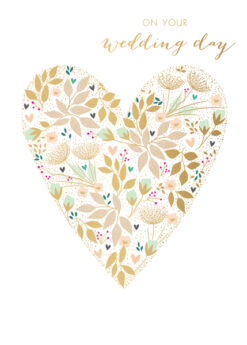 Wedding Day Heart Single Card
