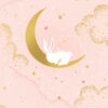 Baby Girl Bunny & Moon single Card