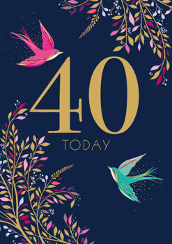 40th Birthday Single Card