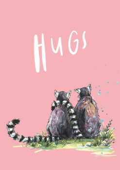Hugs Lemurs Single Card