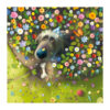 Toby in Flowerbed Single Card