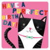 Purrfect Birthday Cat single Card
