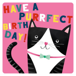 Purrfect Birthday Cat single Card