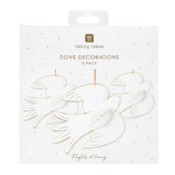 Beautiful hanging decoration of a white dove with honeycomb design
