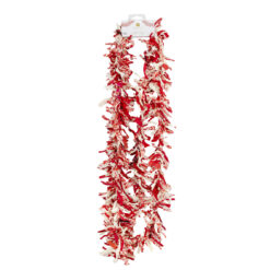 Red & white tinsel in upcycled cotton fabric