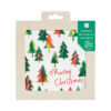 Christmas napkins featuring Scandi green Christmas tree design