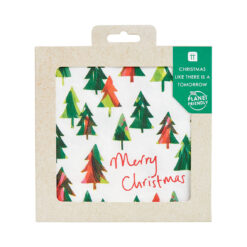 Christmas napkins featuring Scandi green Christmas tree design