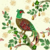 Christmas card with an image of a pheasant in a pear tree