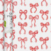 Christmas wrapping paper with red bows. Wrapping paper is 5m x 50cm