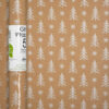 Christmas wrapping paper on kraft paper with Christmas tree and star design