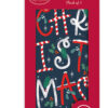 Pack of 4 Christmas money wallets with candy cane-style lettering, holly accents, and navy background, boxed in red packaging.