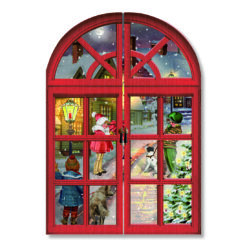 3D Nostalgic Christmas Windows Advent Calendar Cards