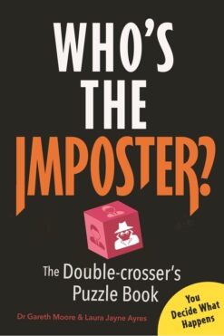 A book called Who's the Imposter? The Double crosser's puzzle book.