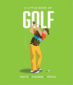 A green book titled 'A Little Book of Golf'. There is an illustration of a golfer swinging his club.