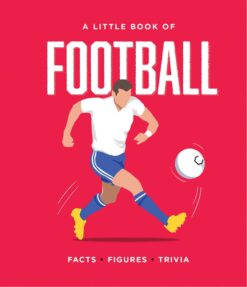 A red book titled 'A Little Book of Football' with an illustration of a footballer kicking a ball.