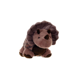 A brown cuddly triceratops.