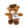 A highland cow soft toy with microwaveable pouch infused with lavender oil..