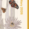 Royal Botanic Gardens Kew Diary 2026 cover with detailed illustrations of butterflies, a bee on a flower, and a beetle set against a lush botanical backdrop.