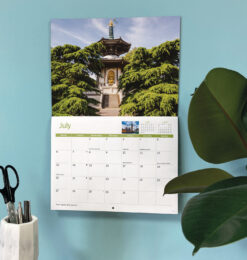 Image showing the calendar in situ hanging on a wall.