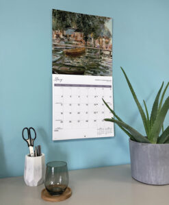 Image showing the calendar in situ hanging on a wall.