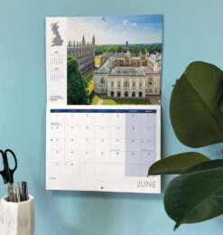 Image showing the calendar in situ hanging on a wall.