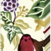 Festive pocket tissue pack featuring a robin with a red breast surrounded by ivy, purple flowers, and golden branches in a soft watercolour style, with “Emma Bridgewater” branding on a red label.