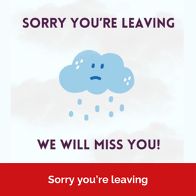 Send Sorry you're leaving charity eCards