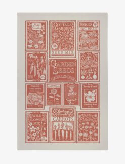Seed Packets Cotton Tea Towel