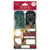 Pack of 55 Christmas gift tags and stickers featuring festive designs like reindeer, holly, and seasonal greetings.