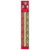 Nine-piece luxury gift wrap set featuring red, brown, and green Christmas paper rolls with snowflakes, trees, and festive text, plus 2 gold, and 2 red bows. and 2 10 metre matching ribbons
