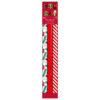 Christmas wrapping paper pack with three festive paper rolls, four bows and 3 rolls of ribbon in red and gold