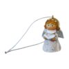 Small resin angel decoration with hanging loop.