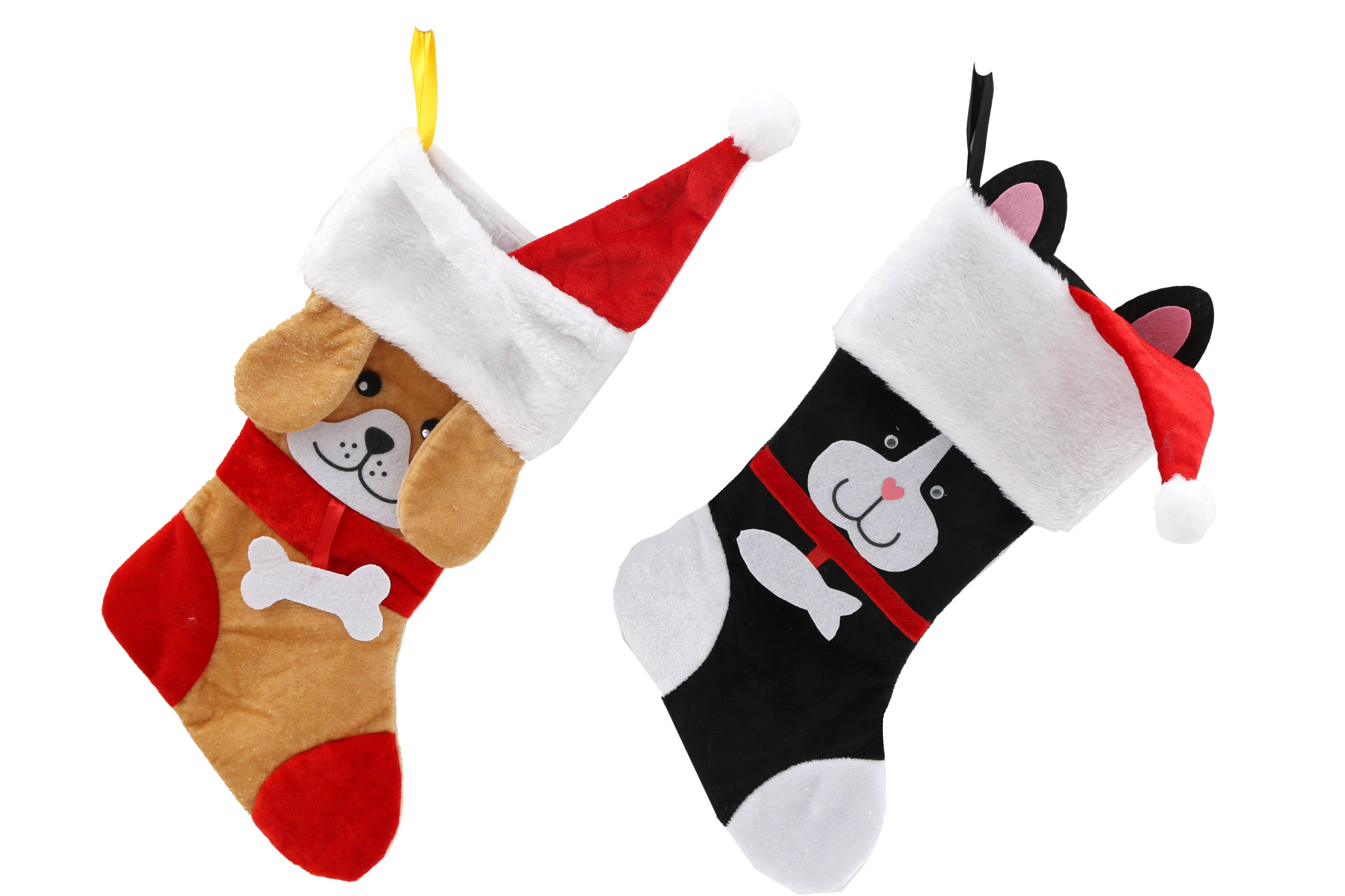 Cat and Dog Christmas Stocking (Single)