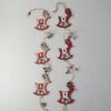 68cm wooden reindeer garland with reindeer and bells.