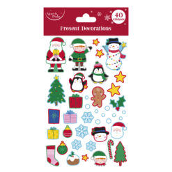 Pack of 40 foam Christmas stickers.