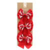 A pack of 3 small red and white bows.