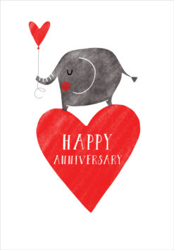 Happy Anniversary Elephant Single Card