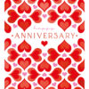 Anniversary Tiled Hearts Single Card