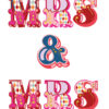 White card with large, colourful text reading 'Mrs & Mrs'.