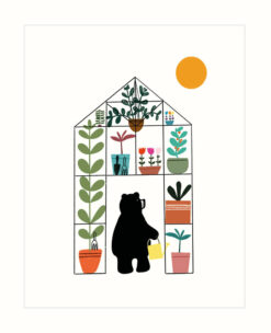 Bear In The Greenhouse Single Card