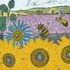 Bees in the Field Single Card