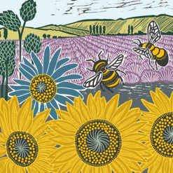 Bees in the Field Single Card