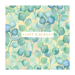 Happy Birthday Leaves Single Card