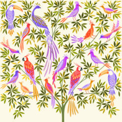 Sara Miller Peacocks and Parrots Single Card