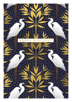 Stalks & gold Bamboo Single Card