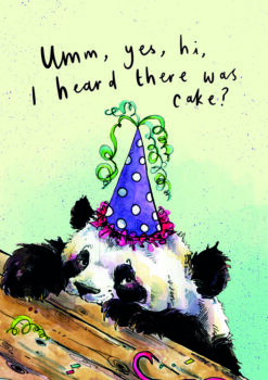 Panda Party Hat Single Card